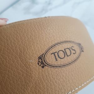 TODS leather glasses case with cloth
